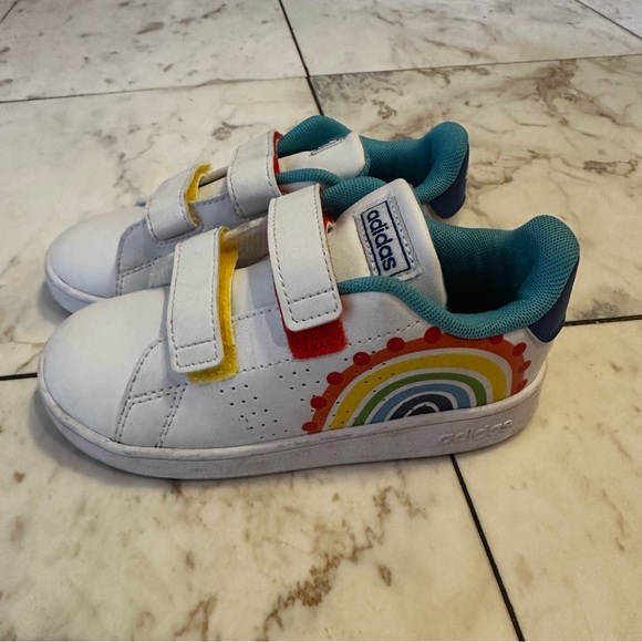 adidas Other - Adidas Rainbow white Toddler Sneakers Unisex Size 10